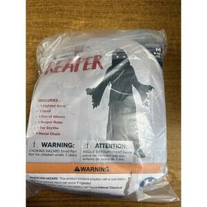 Spooktacular Creations Child Glowing Eyes Grim Reaper Costume in‎ black Size Med